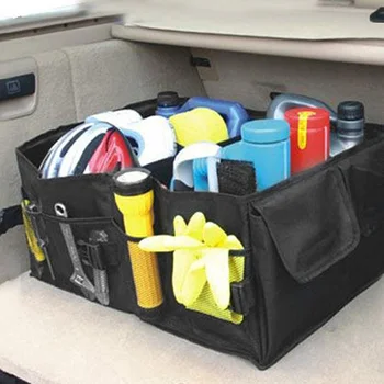 

2018 Multi-Pocket Car Organizer Waterproof Foldable Auto Trunk Storage Bag Box Multi-use Tools Car Accessory Large Capacity