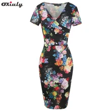 Oxiuly Women Bamboo Floral Stripe Print Ruffle V Neck Dress Short Sleeve Knee Length Dresses Ladies Casual Sheath Dress Vestidos Oxiuly Women Bamboo Floral Stripe Print Ruffle V Neck Dress Short Sleeve Knee Length Dresses Ladies Casual Sheath Dress Vestidos
