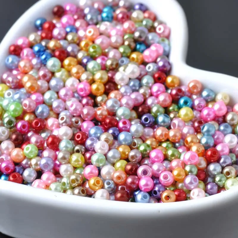 

3mm 1000pcs Mixed Pearl Beads Acrylic Spacer Ball Round Beads Fit Jewelry Handmade DIY YKL0033X