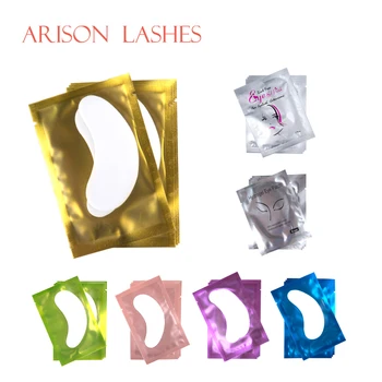 

Hot 50pairs Eyelash Extension Paper Patches Grafted Eye Stickers 7Color Eyelash Under Eye Pads Eye Paper Patches Tips Sticker