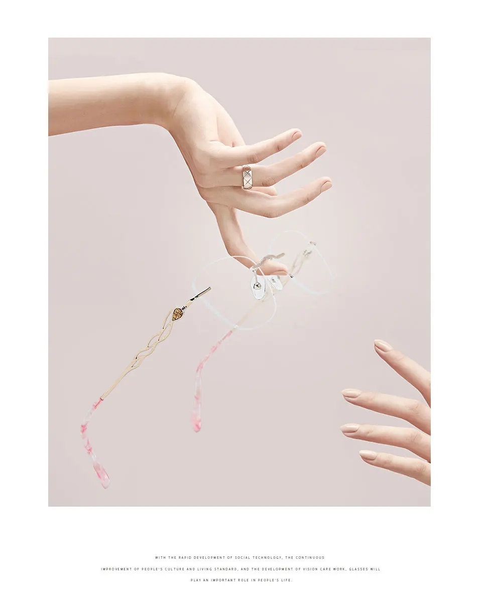 Titanium Glasses Frame Women Ultra Light Eyeglasses Classic Luxury Design MyopiaGlasses Prescription Eyewear New (4)