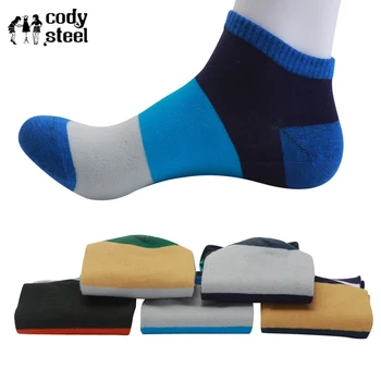 

Cody Steel Man Invisible Socks Wide Stripes Breathable Men Short Tube Socks Mixed Colors Comfortable Male Boat Socks 3pairs/lot