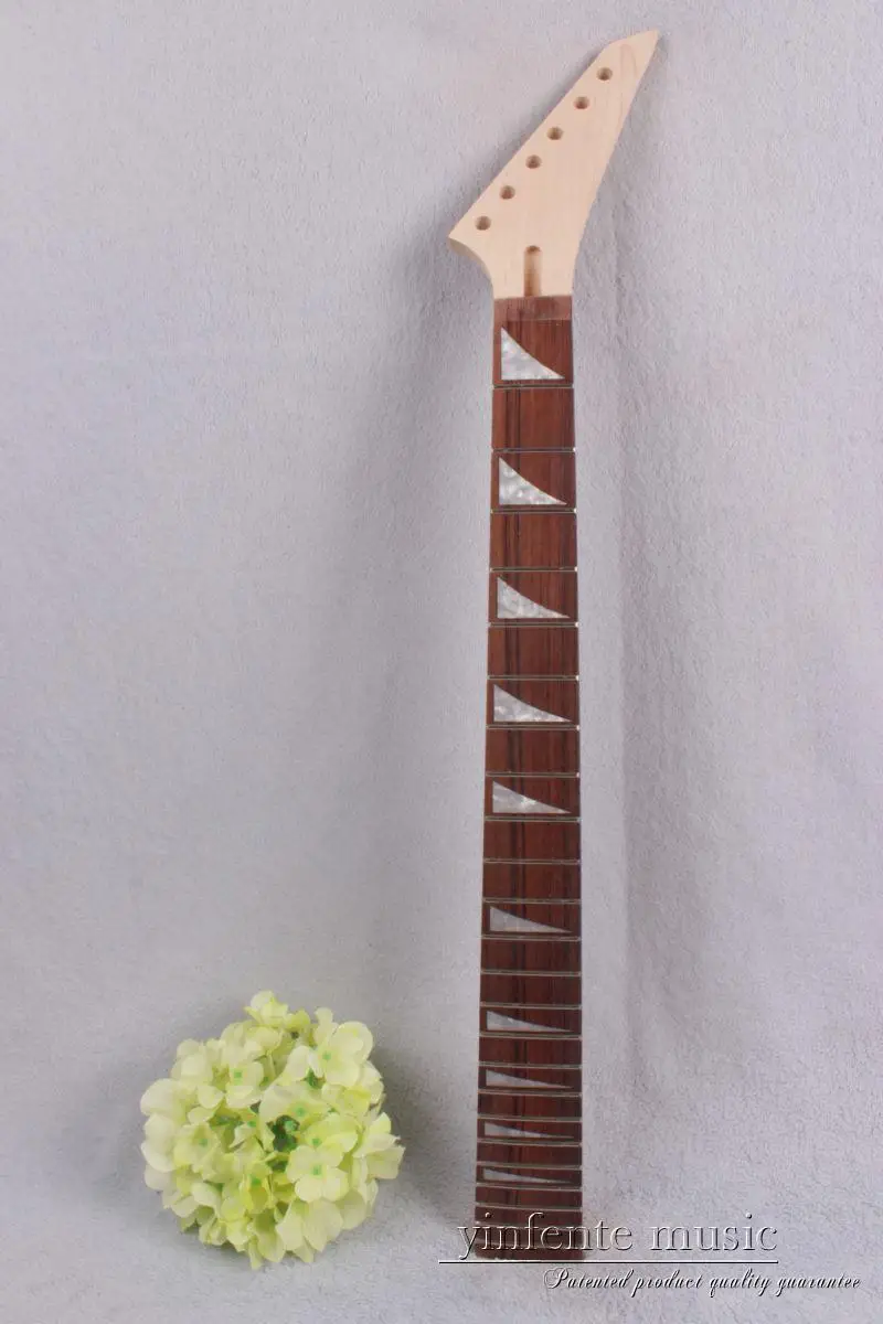

New Electric Guitar Neck Maple Rosewood No Inlaid 24 fret 25.5 inch #751