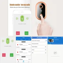 Охранных Smart видео дверные звонки 720P HD IP камера беспроводной Wi Fi ночное видение в реальном времени аудио, разблокировать, P2P