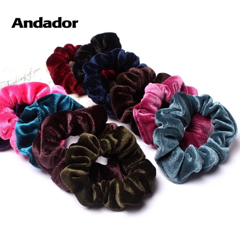 

10PCS Women Flannel Velet Hair Scrunchie Solid Color Hairband Elastic Soft Hair Bands Fashion Rubber Bands Scrunchie Lady