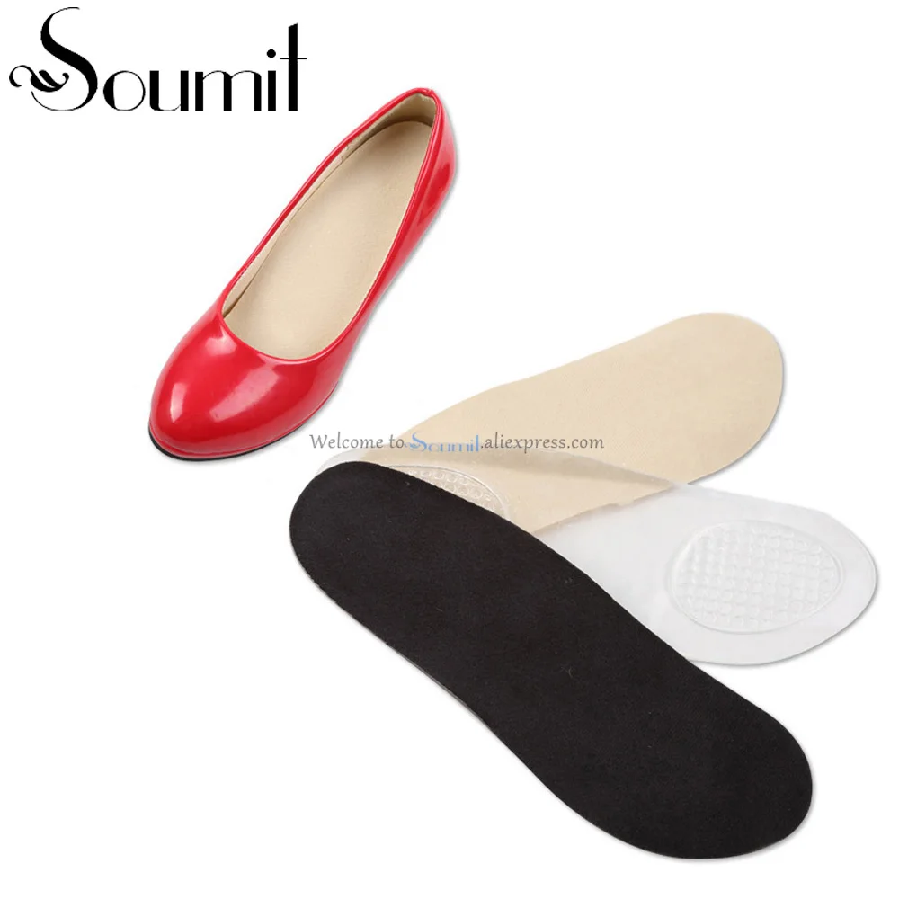 Soumit гель 3/4 Женская стелька Arch Support подушка Ортопедическая моющаяся утолщенная