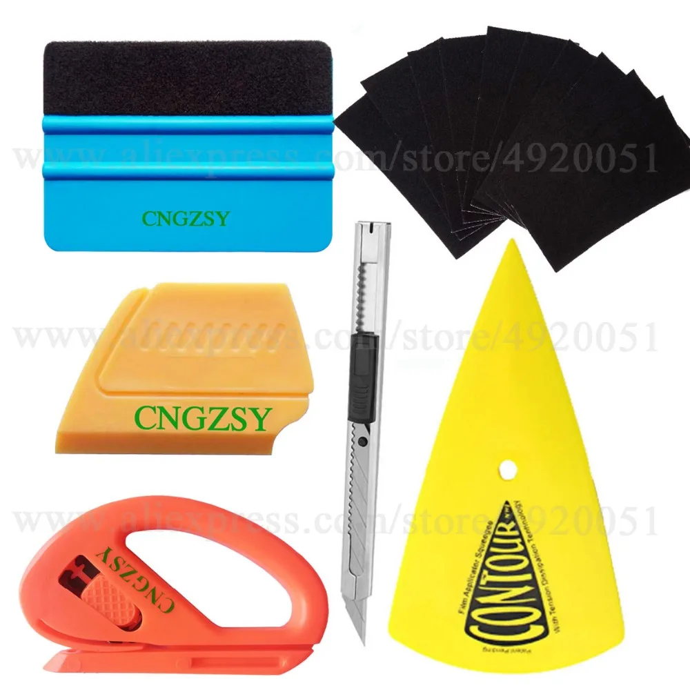 

Vinyl Wrap 3D Carbon Fiber Film Squeegee Tool Kit Car Stickers Cutter Decals Knife Car Accessories Window Tint Point Scraper K23