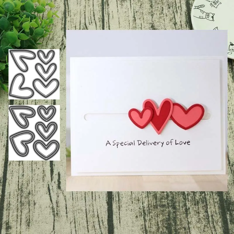 

Metal Cutting Dies cut die heart decoration Scrapbooking Album Paper DIY Card Craft Embossing Die Cuts