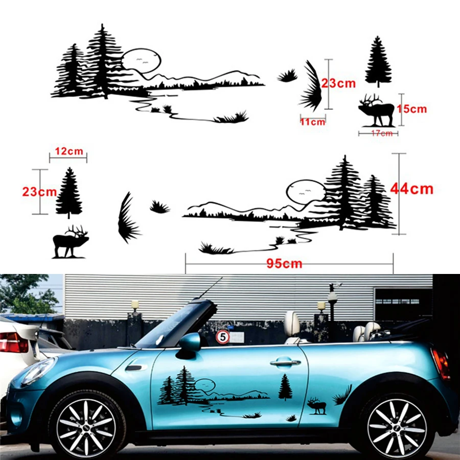 Виниловая наклейка на окно автомобиля плакат охотничий лес Олень Наклейка охотничий клуб Buck наклейка полый стикер Охотник
