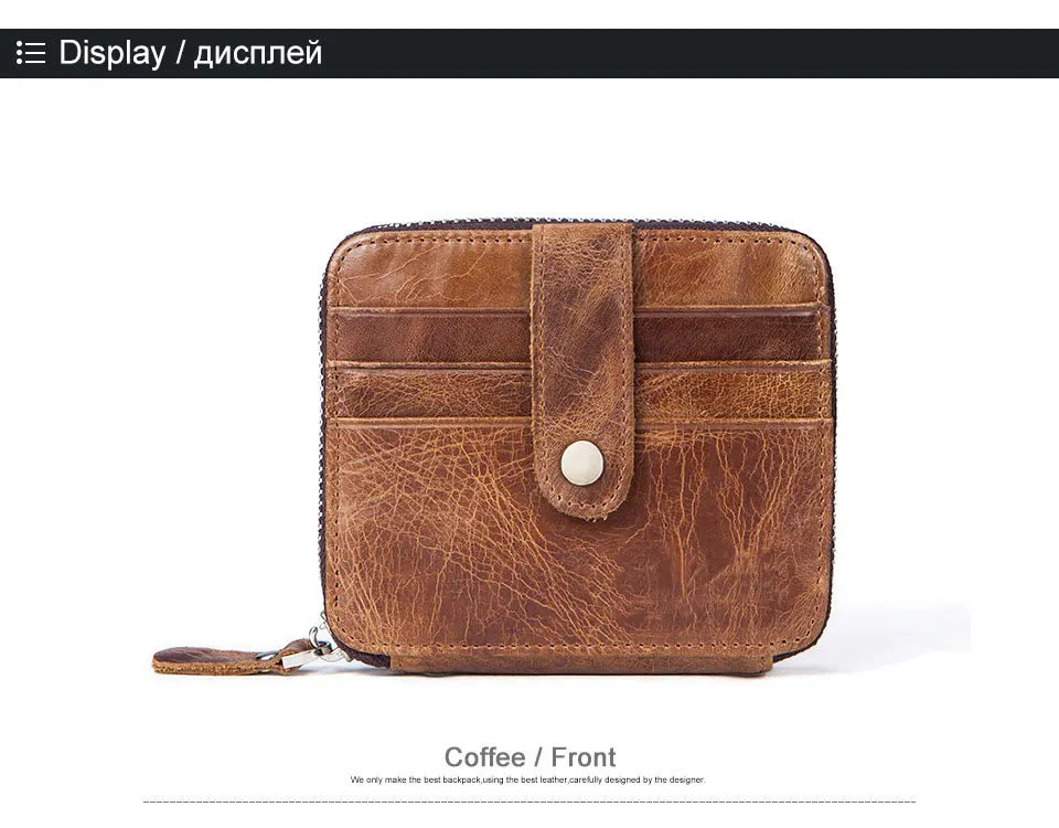 6 men wallets cowhide leather