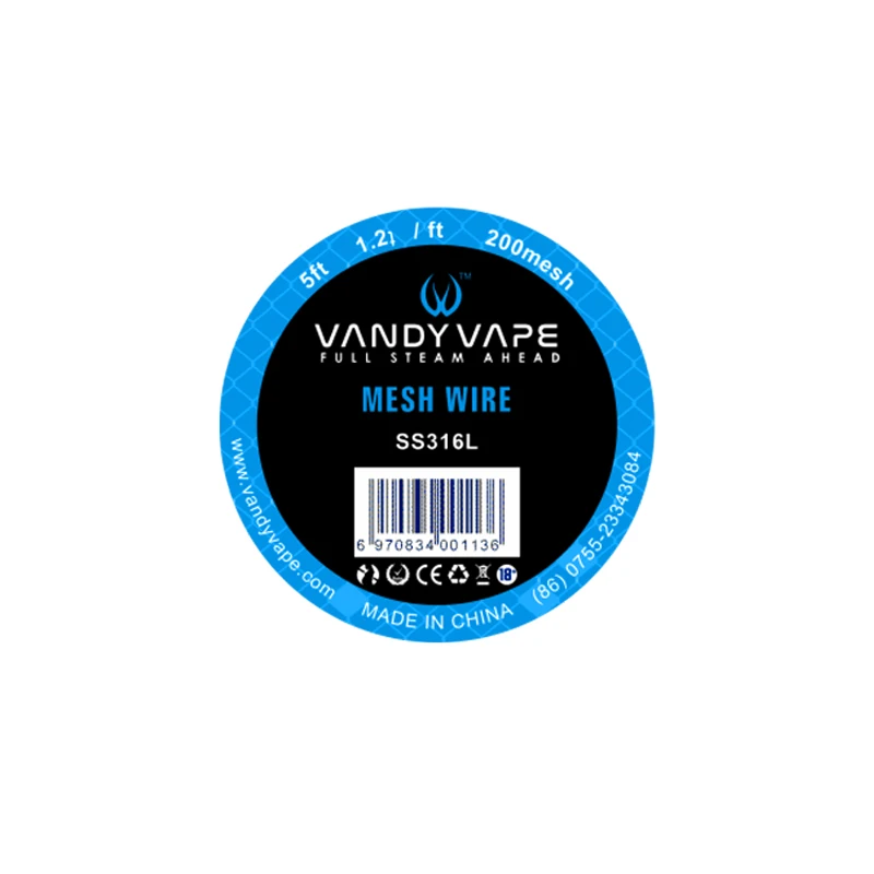 5 футовый Vandy Vape Mesh Wire KA1 80 mesh/Ni80 100mesh SS316L 150 200mesh Coil Wire для электронных сигарет Mesh RDA RTA Atomizer - Цвет: SS316L 200mesh 5ft