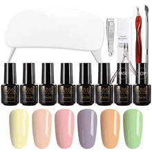 MIZHSE набор для ногтей с 6 Вт лампой и гель, полирующие средства все для маникюра и дизайна ногтей Torno Manicura Y Pedicura 7 мл Праймер гель