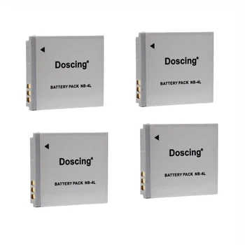 

4Pcs 1000mAh NB-4L NB4L NB 4L Battery for Canon IXUS 30 40 50 55 60 65 80 100 I20 For Canon PowerShot SD1000 1100 Camera Battery