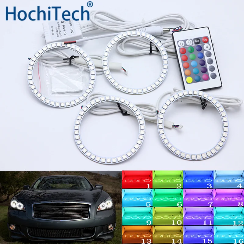Для Infiniti M(Y51) M25L M35hL M35 M37 M56 Q70 2011-2014 разноцветные фотообои кольца с гало RGB дневные