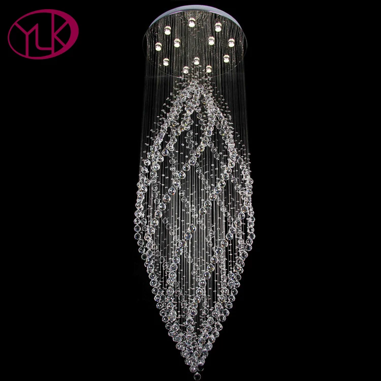 

Dimmable Light Luxury Modern Crystal Chandelier Big LED Lustres De Cristal For Lobby Large Hotel Hall Hanging Crystal Lamps