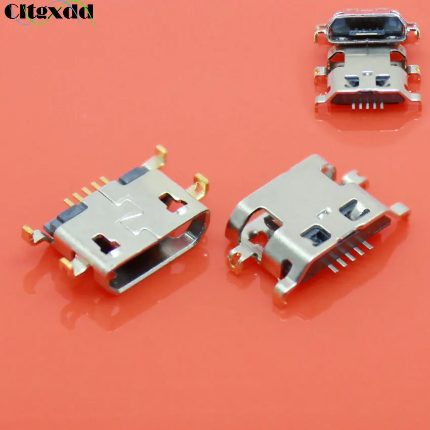 

cltgxdd 10pcs Micro USB jack socket connector 5pin charging port for Lenovo A708t S890 / HuaWei G7 G7-TL00 / Alcatel 7040N OT601