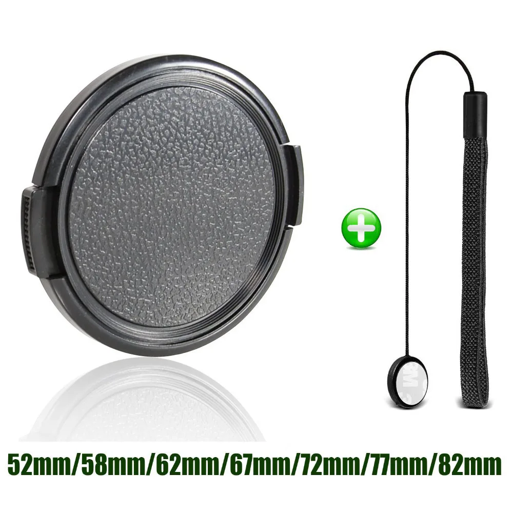 

Camera Lens Cap Protection Cover 52MM 55MM 58MM 62MM 67MM 72MM 77MM 82MM Anti-lost Rope Snap On for Canon Nikon Sony Accessories