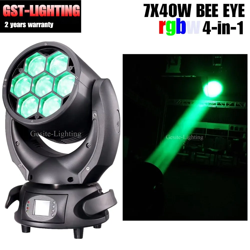 

2unit free shipping 7pcs beam moving head 40w lyre osram zoom rgbw led moving head