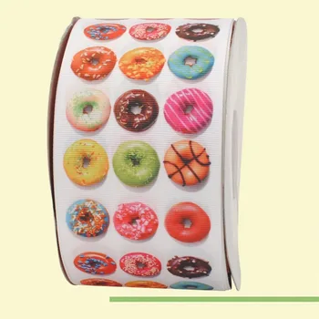 

3" inch 75 mm 7.5cm doughnuts free shipping printed grosgrain ribbons