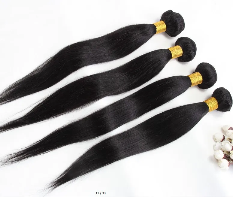 Mixed Long Length Straight Malaysian Hair Weave Grade 5A Extension 26&quot 28&quot 30&quot 32&quot In Stock Free Shipping |
