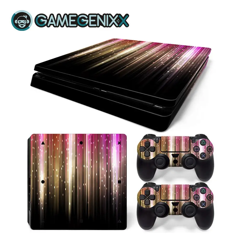 Наклейка на кожу GAMEGENIXX Виниловая наклейка для PS4 Slim Console и 2 контроллера