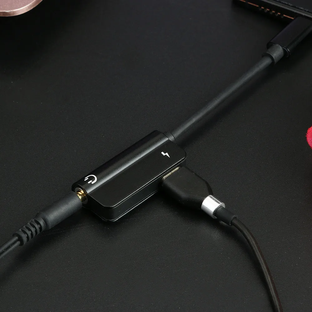 C Тип 3 5 мм адаптер для наушников Разъем зарядки поддержка аудио 2 в 1 USB зарядка
