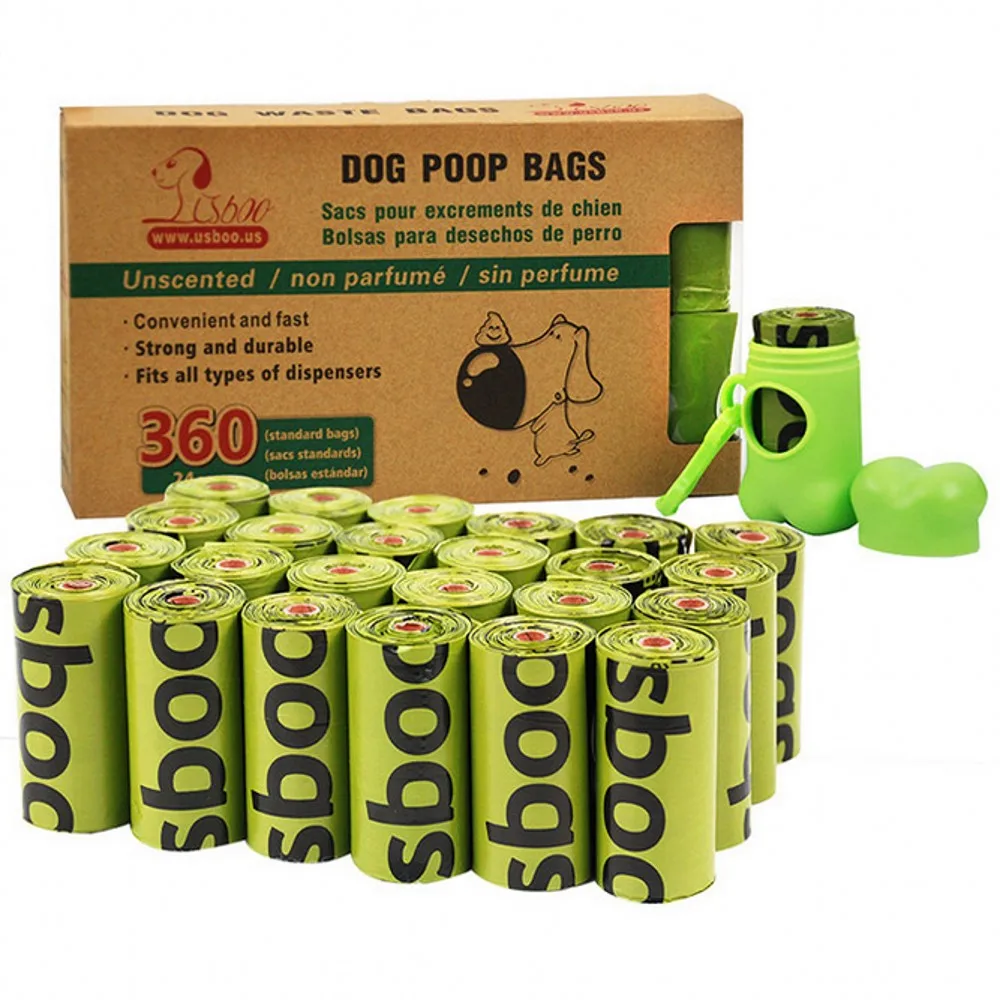 

High Quality Dog Trash Bag 24 Rolls/Pack 360pcs Thicken Poop Cleaning Bag Fit All Pet Puppy Cat Outdoor Indoor Garbage Clean-up