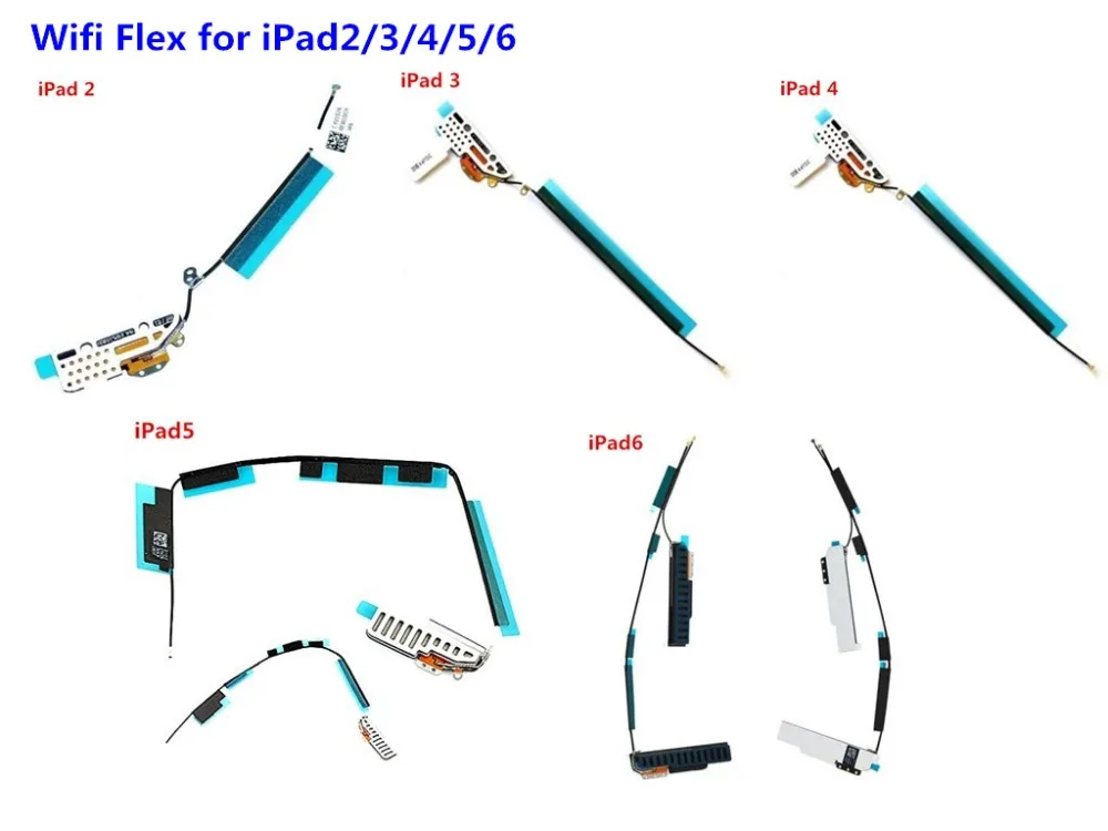 Протестированный WiFi сетевой разъем Bluetooth гибкая антенна кабель лента для Apple IPAD 2 iPad 3 iPad 4 5 6 Air 2