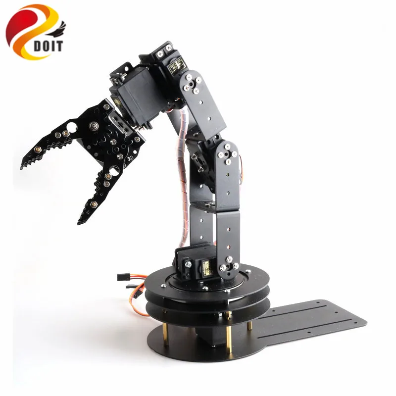Robotic Manipulator 6 Dof Metal Robot Arm 180 Rotation Base+ Metal ...