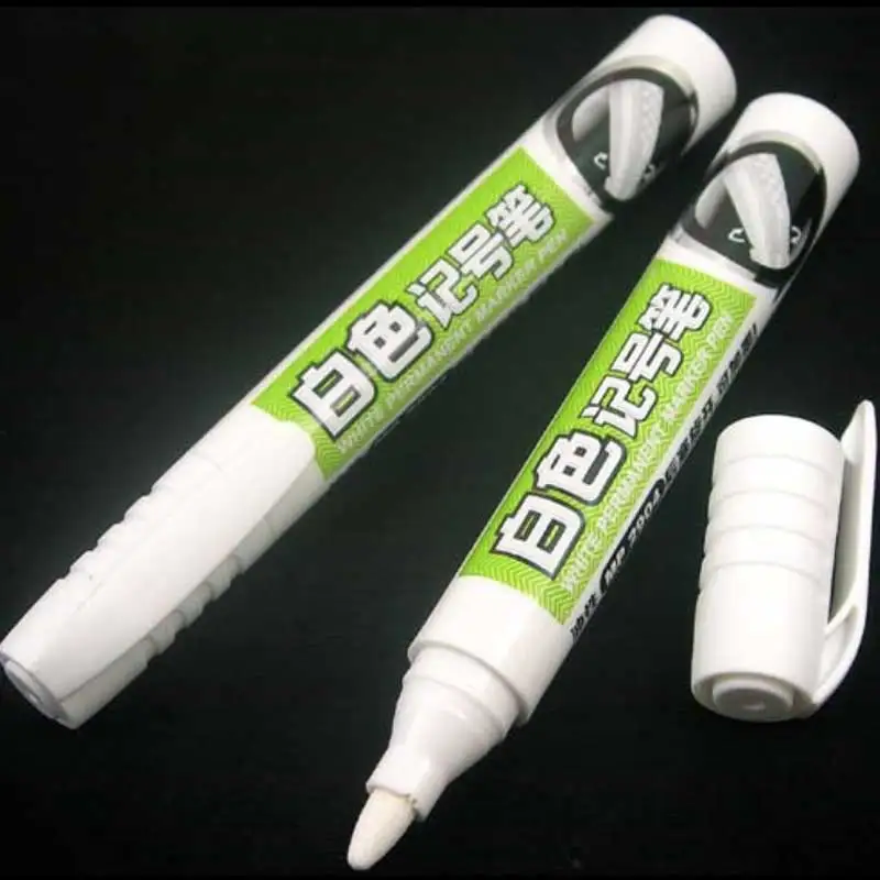 1pcs Permanent White Marker Pens Waterproof Bulk Oil-In White Paint Pen Office School Supplies DIY Metal Craftwork Art supplies