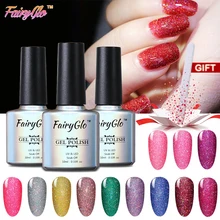 FairyGlo 10ML Neon Gel Polish Set 1 pcs Buffer File + 1pcs Nail Gel Bling Vernis Semi Permanent Nail Gel Nail Varnish Tool Kit