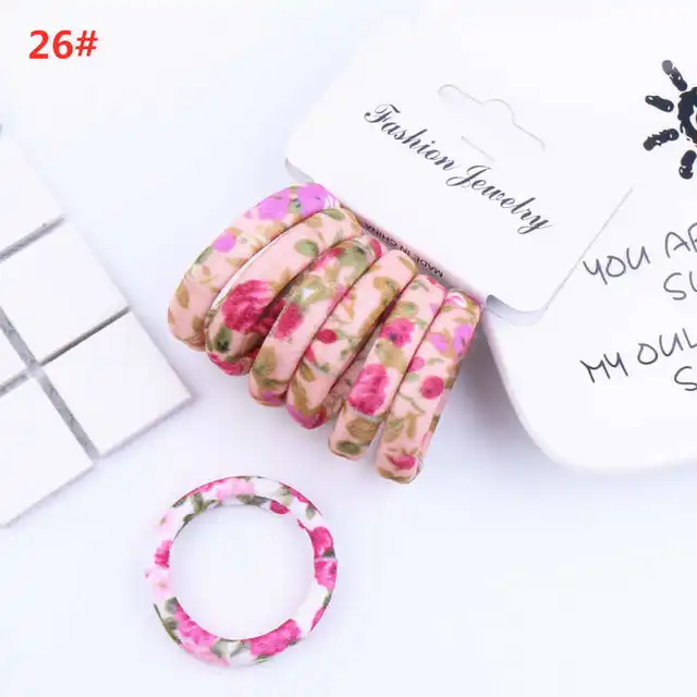 6PCS/Sett Cute Girls Elastic Hair Bands Scrunchies Ponytail Holder Rubber Bands Hair Ties Sweet Kids Hair Rope Hair Accessories style 26
