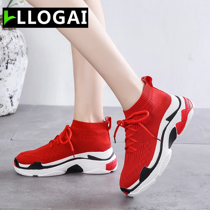 

Breathable Mesh Sneakers Women Autumn Women Shoes Lace-up Round Toe Ladies Shoes Comfortable Platform Shoes Women Casual Shoes