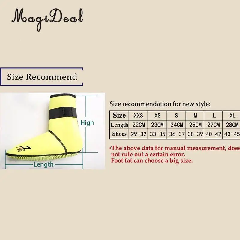 MagiDeal Neoprene Snorkeling Shoes Scuba Diving Socks Beach Boots Wetsuit Prevent Scratches Warming Anti-Slip Swimming Socks