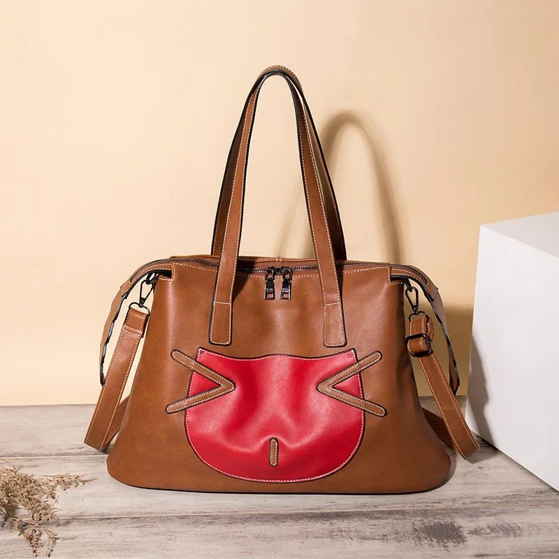 

Large capacity handbag CHISPAULO brand women leather shoulder bag Splicing animal messenger bag New 2018 free shipping