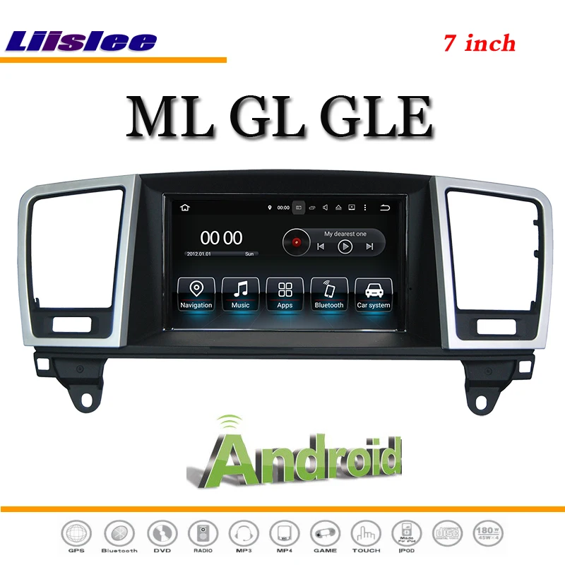 

Liislee Android Multimedia For Mercedes Benz MB M GLE ML 63 250 350 400 500 550 W166 Stereo Radio BT GPS Navi Navigation System