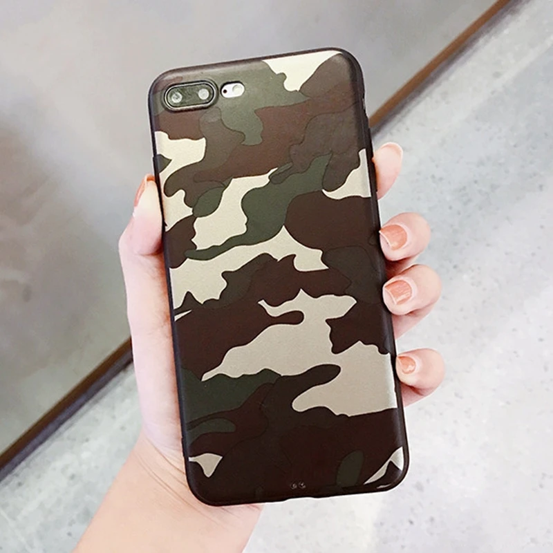 

Case For iphone 6s 6 s plus iphone8 7plus Cases Camouflage Soft Silicon Cover Coque For iphone 7 8 plus iphoneXS MAX XR Case