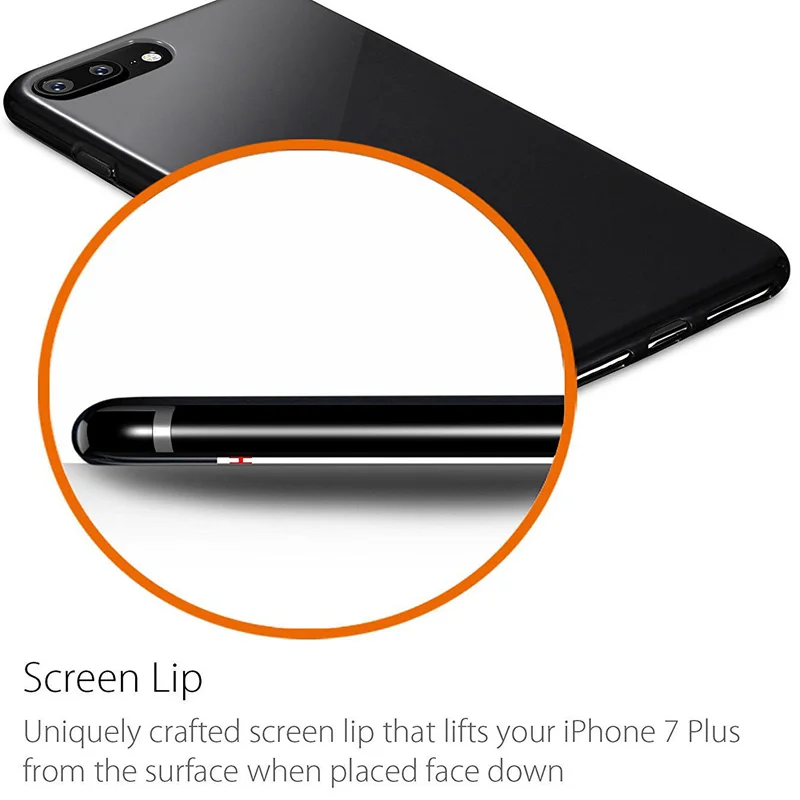 Угольно черный мягкий силиконовый чехол для iPhone 7/7 Plus/6/6 S Plus телефон оболочки