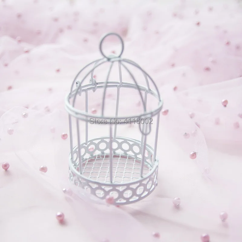 50pcs European Creative Iron Romantic Bird Cage Wedding Candy Box