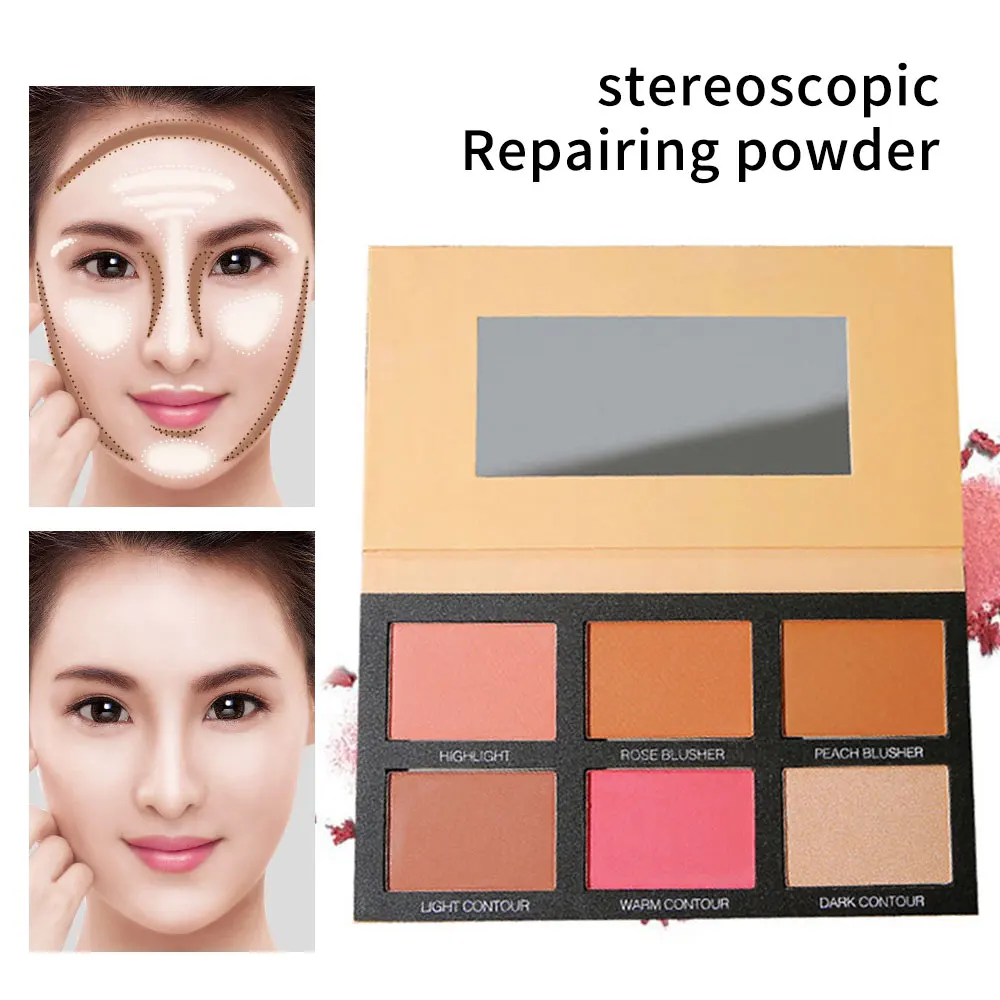 

Makeup Face Contour Palette Professional Illuminator Highlighter Contour Powder Bronzer Long Lasting Blush Palette Press Powder
