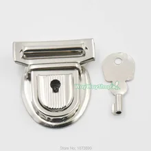 5 Juegos de cierre cerradura Vintage Amiet llave para bolso de cuero cierre hangbag monedero 45mm x 52mm (1 3/4 