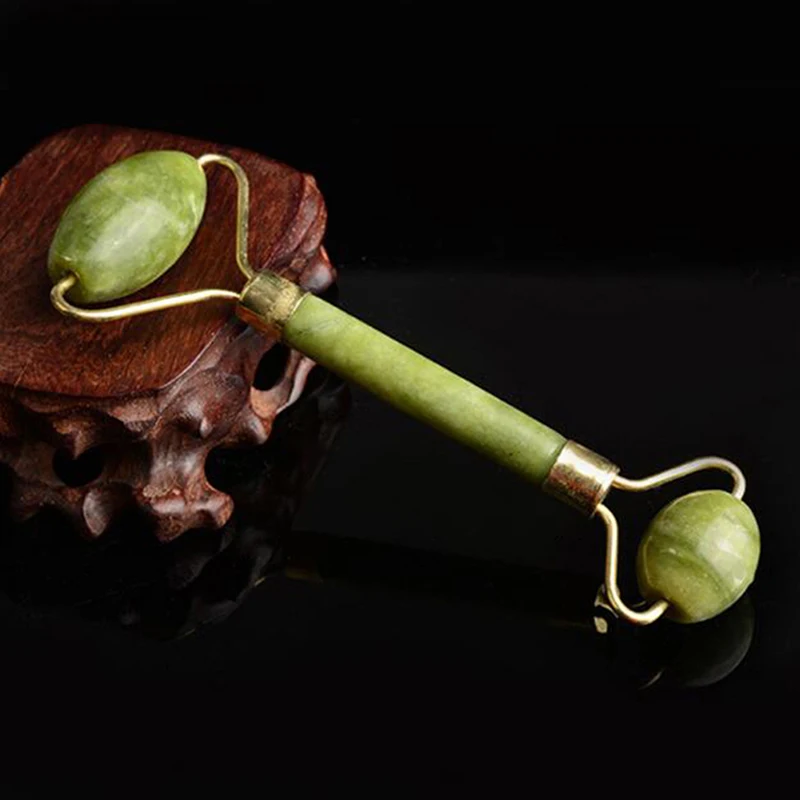 Jual Jade Roller Massager Hijau Wajah Alam Sehat Wajah Kecantikan Tubuh Kepala Leher Kaki Kulit Perawatan Wajah Alat Angkat Wajah Roller