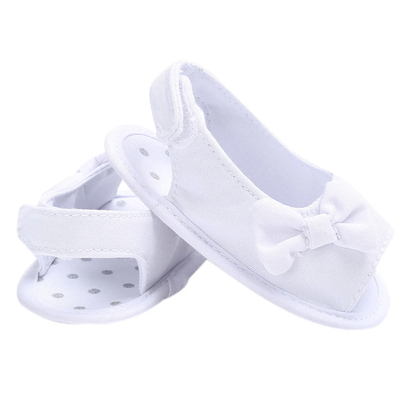 Новорожденные Девочки Малыши мягкая подошва босоножки Обувь Детские кроватки ткань Prewalkers