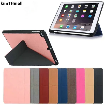 

Case For Apple iPad Pro 11 inch 2018 case With Pencil Holder Smart fabric Trifold case Coque for iPad Pro 11" Cover kimTHmall