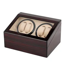 US/UK/AU/EU Plug Watch Winders Automatic Mechanical Watch Winding Box 4 Pieces Storage Motor Shaker Holder Luxury Jewelry Boxes US/UK/AU/EU Plug Watch Winders Automatic Mechanical Watch Winding Box 4 Pieces Storage Motor Shaker Holder Luxury Jewelry Boxes