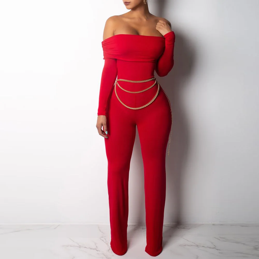BRDTYSR Backless Off Shoulder Jumpsuit Women Tiered Ruffle High Waist Split Overall BRDTYSR Backless Off Shoulder Jumpsuit Women Tiered Ruffle High Waist Split Overall