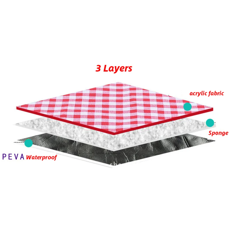 طوي 200*200 سنتيمتر للماء 3 طبقة التخييم حصيرة في الهواء الطلق مويستوريبروف بطانية شاطئ خيمة حصيرة للنزهات البساط لينة الطفل تسلق سادة