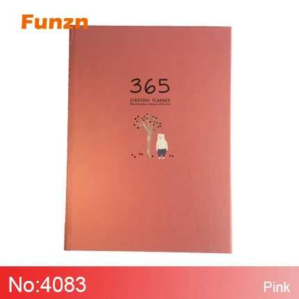 Funzn 32K креативный блокнот для ежедневной программы 365, простой Дневник для путешествий, блокнот в твердом переплете для школы, канцелярские принадлежности - Цвет: Pink-1pcs