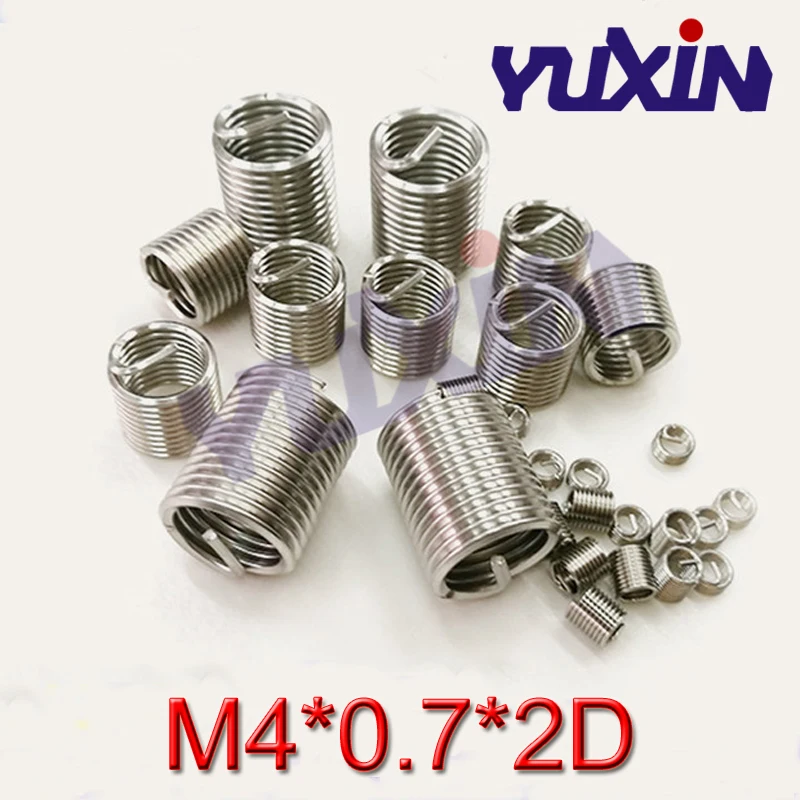100 шт. M4 * 0 7 2D вставка для проволоки из нержавеющей стали 304 проволочная втулка