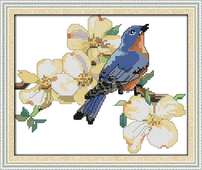 

Pretty bird (2), counted printed on fabric DMC 14CT 11CT Cross Stitch kits,embroidery needlework Sets, Home Decorecor